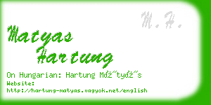 matyas hartung business card